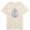 Wholesale * Hot Sale Life Is Good Putty White 'America' Anchor Crusher Crewneck Tee Men