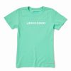 Wholesale * Best Deal Life Is Good Spearmint Green 'Hike Like A Mother' Crusher Crewneck Tee Women & Plus