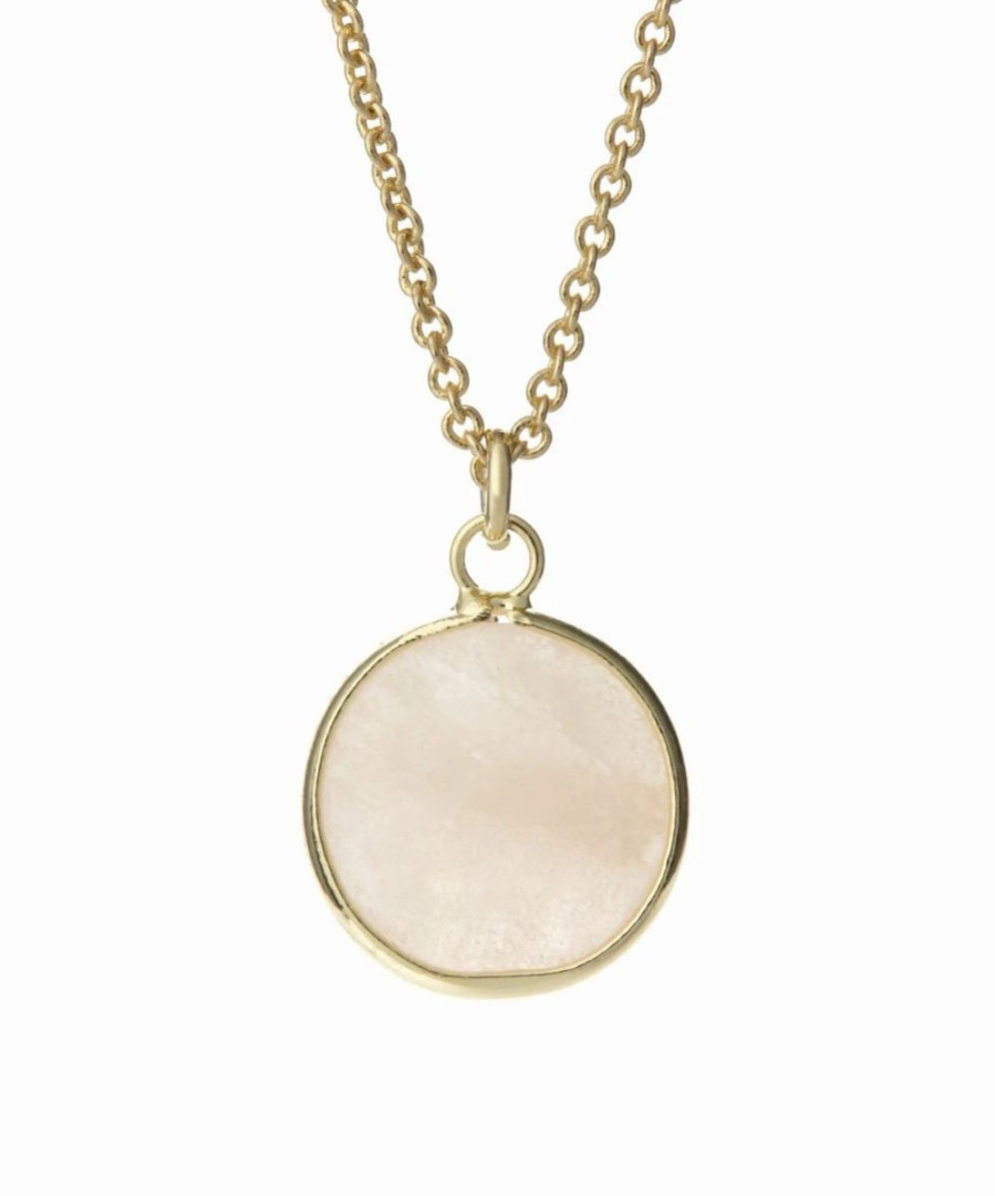 Hot * Best Sale Sapanyu Natural Rose Quartz & 14K Gold-Plated Healing Pendant Necklace