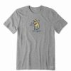 Hot * New Life Is Good Heather Gray 'Life Is Good' Dog Crusher Crewneck Tee Men