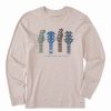 New * Best Sale Life Is Good Heather Almond 'Diversified Portfolio' Guitars Crusher Long-Sleeve Tee Men