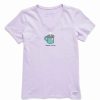 Best * Best Pirce Life Is Good Lilac Purple 'Start Me Up' Coffee Crusher V-Neck Tee Women