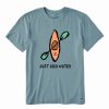 New * Promo Life Is Good Smoky Blue 'Just Add Water' Tee Men & Big