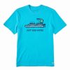 Clearance * Buy Life Is Good Island Blue 'Just Add Water' Crusher Crewneck Tee Men