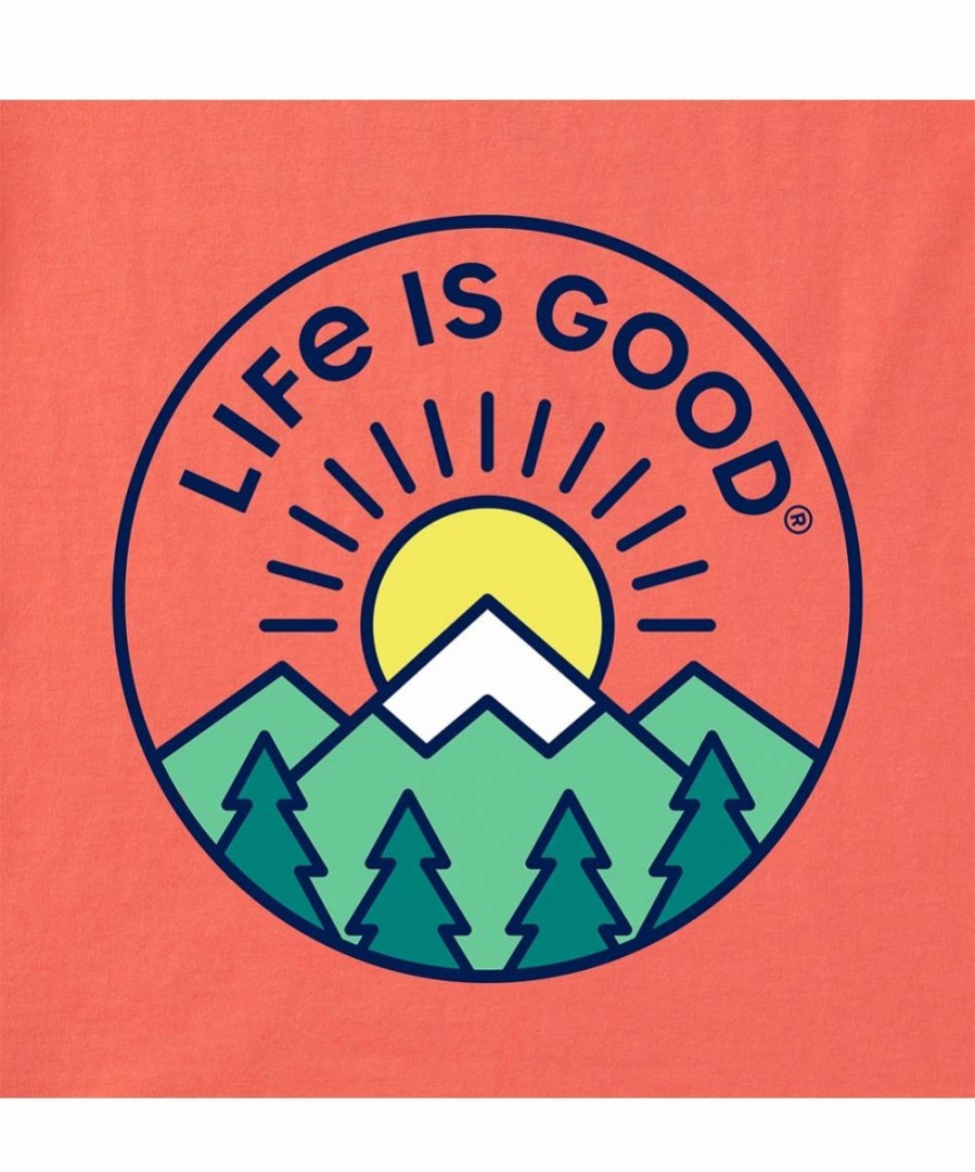 New * Cheapest Life Is Good Mango Orange 'Life Is Good' Sunrise Crusher Crewneck Tee Women