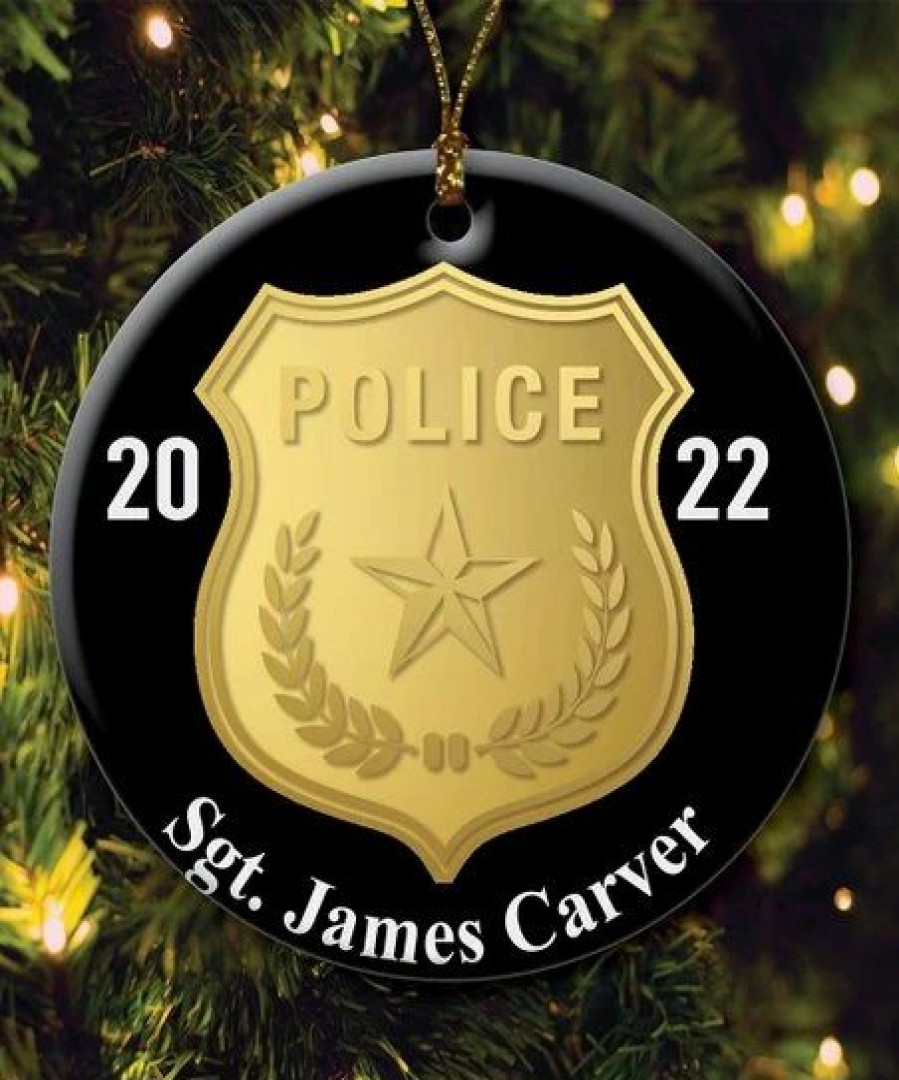 Best * Brand New Personalized Planet Police Personalized Ornament