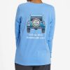 Clearance * Best Pirce Life Is Good Cornflower Blue 'All Who Wander' Jeep Long-Sleeve Crusher-Lite Tee Plus