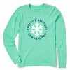 Online * Hot Sale Life Is Good Spearmint Green 'Positive Altitude' Crusher Crewneck Tee Women