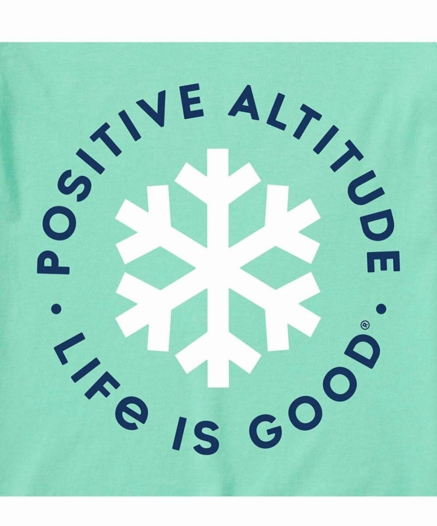 Online * Hot Sale Life Is Good Spearmint Green 'Positive Altitude' Crusher Crewneck Tee Women