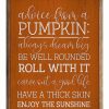 Wholesale * Deals Kendrick Home Orange 'Advice From A Pumpkin' Framed Wall Sign