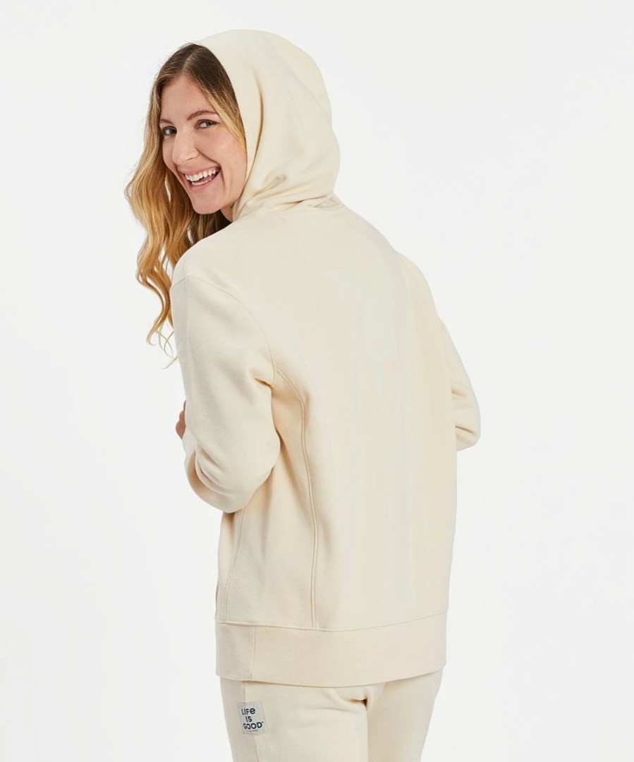 New * Top 10 Life Is Good Putty White 'Kindness' Simply True Hoodie Women