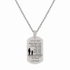 Hot * Top 10 Pink Box Accessories Stainless Steel 'To My Son' Tag Pendant Necklace