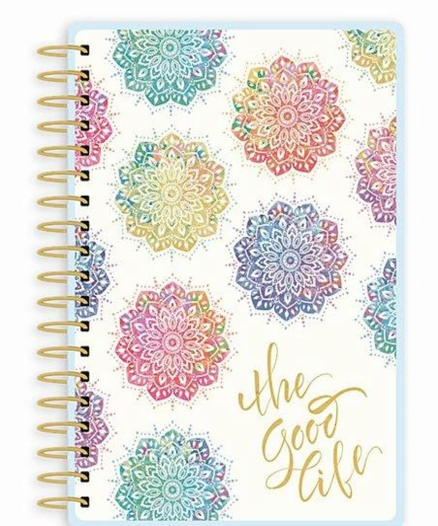 New * Outlet Paper House Productions Watercolor Mandala 'The Good Life' 12-Month Undated Mini Planner