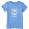 New * Discount Life Is Good Cornflower Blue 'Where Your Horse Is' Crusher-Lite Crewneck Tee Women & Plus