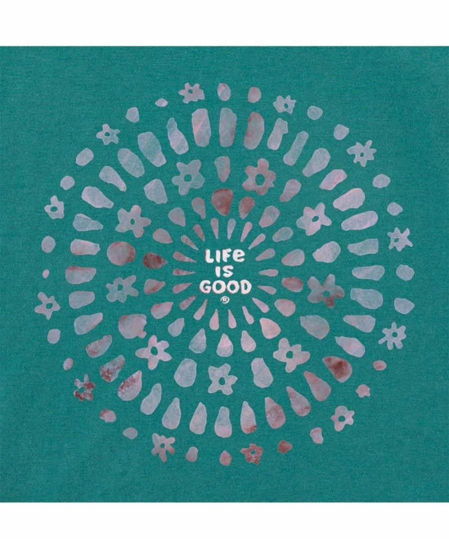 Clearance * Discount Life Is Good Spruce Green 'Life Is Good' Long-Sleeve Crewneck Tee Women