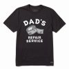 New * Deals Life Is Good Jet Black Duct Tape 'Dad'S Repair Service' Logo Crewneck Tee Men