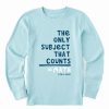 Hot * Cheap Life Is Good Beach Blue 'The Only Subject That Counts' Crusher Long-Sleeve Tee Kids