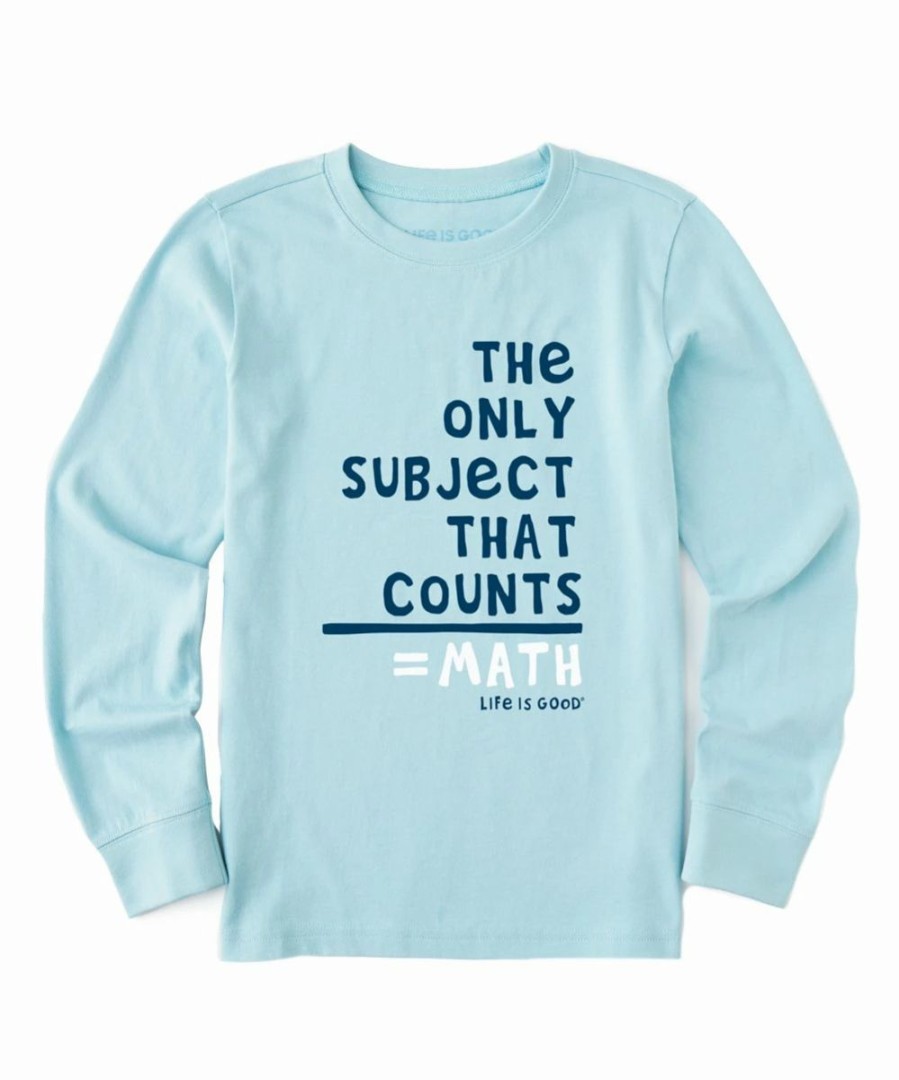 Hot * Cheap Life Is Good Beach Blue 'The Only Subject That Counts' Crusher Long-Sleeve Tee Kids