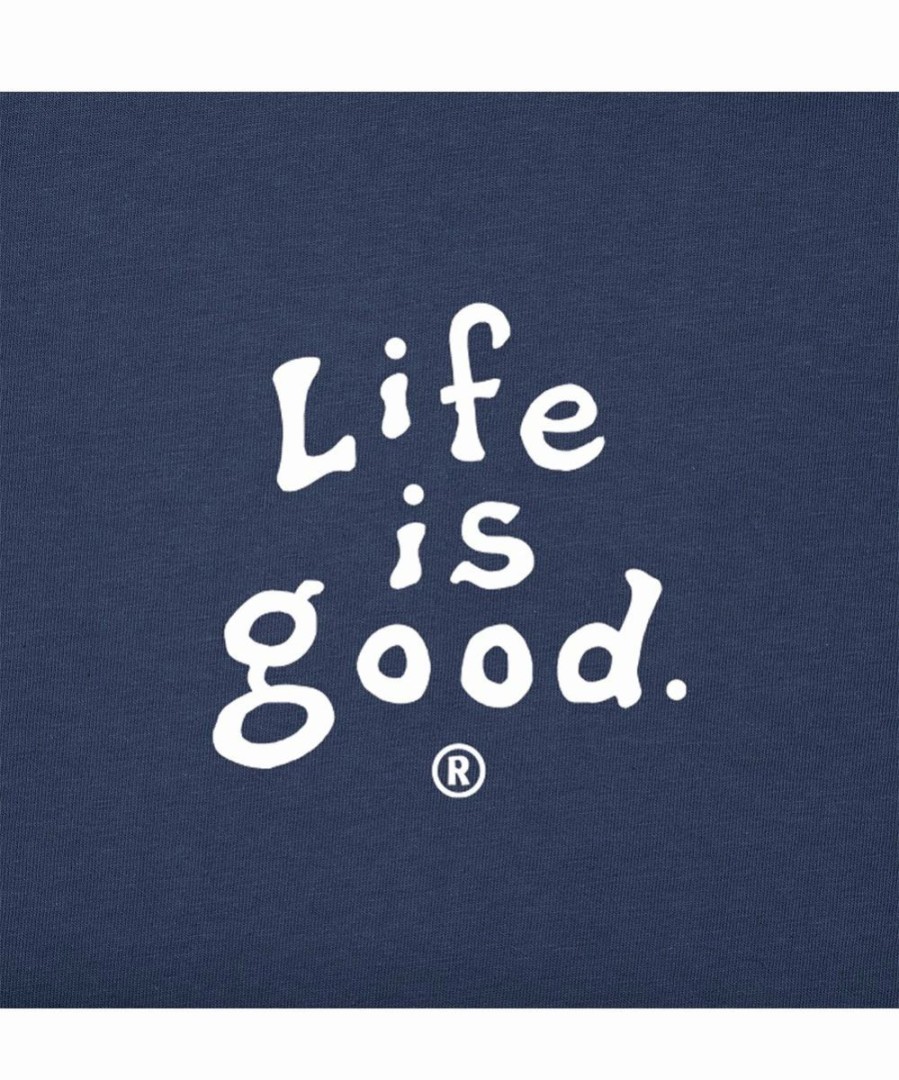 Best * Brand New Life Is Good Darkest Blue 'Life Is Good' Crusher Crewneck Tee Women & Plus