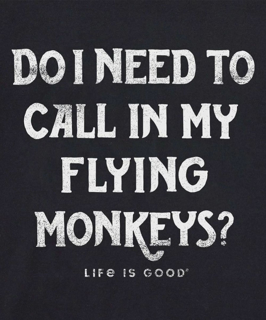 Best * Buy Life Is Good Jet Black 'Flying Monkeys' Long-Sleeve Crusher Tee Women