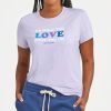 Clearance * Flash Sale Life Is Good Lilac Purple Cationic Active Stack Crewneck Tee Women