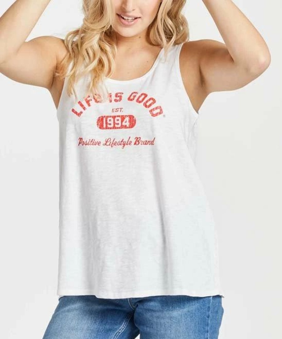 Clearance * Buy Life Is Good Cloud White 'Positive Lifestyle' Tank Plus