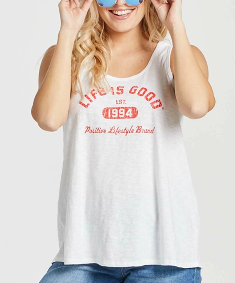 Clearance * Buy Life Is Good Cloud White 'Positive Lifestyle' Tank Plus