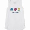 New * Brand New Life Is Good Cloud White 'Life Is Good' Three Blossoms Crusher Hi-Low Tank Women & Plus