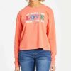 Hot * Outlet Life Is Good Mango Orange 'Do What You Love' Boxy Long-Sleeve Tee Women