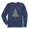 Wholesale * Best Pirce Life Is Good Darkest Blue 'Family' Tree V-Neck Long-Sleeve Top Women