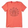 Best * Budget Life Is Good Mango Orange 'Keep It Simple' Crusher Crewneck Tee Women & Plus