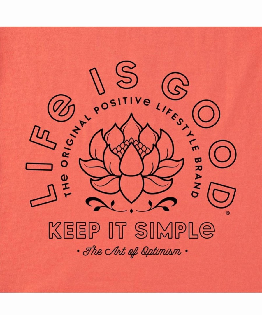 Best * Budget Life Is Good Mango Orange 'Keep It Simple' Crusher Crewneck Tee Women & Plus