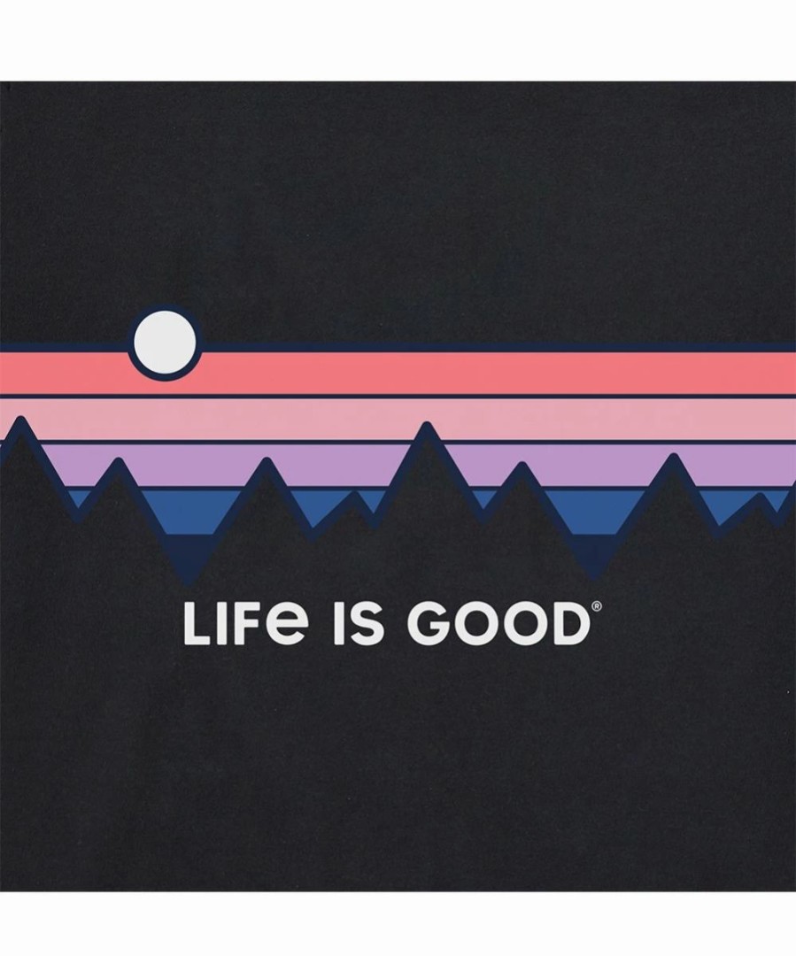 Wholesale * Brand New Life Is Good Jet Black 'Life Is Good' Retro Mountain Crusher Crewneck Tee Women