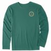 Wholesale * New Life Is Good Spruce Green Cliff Jump Long-Sleeve Tee Men & Big