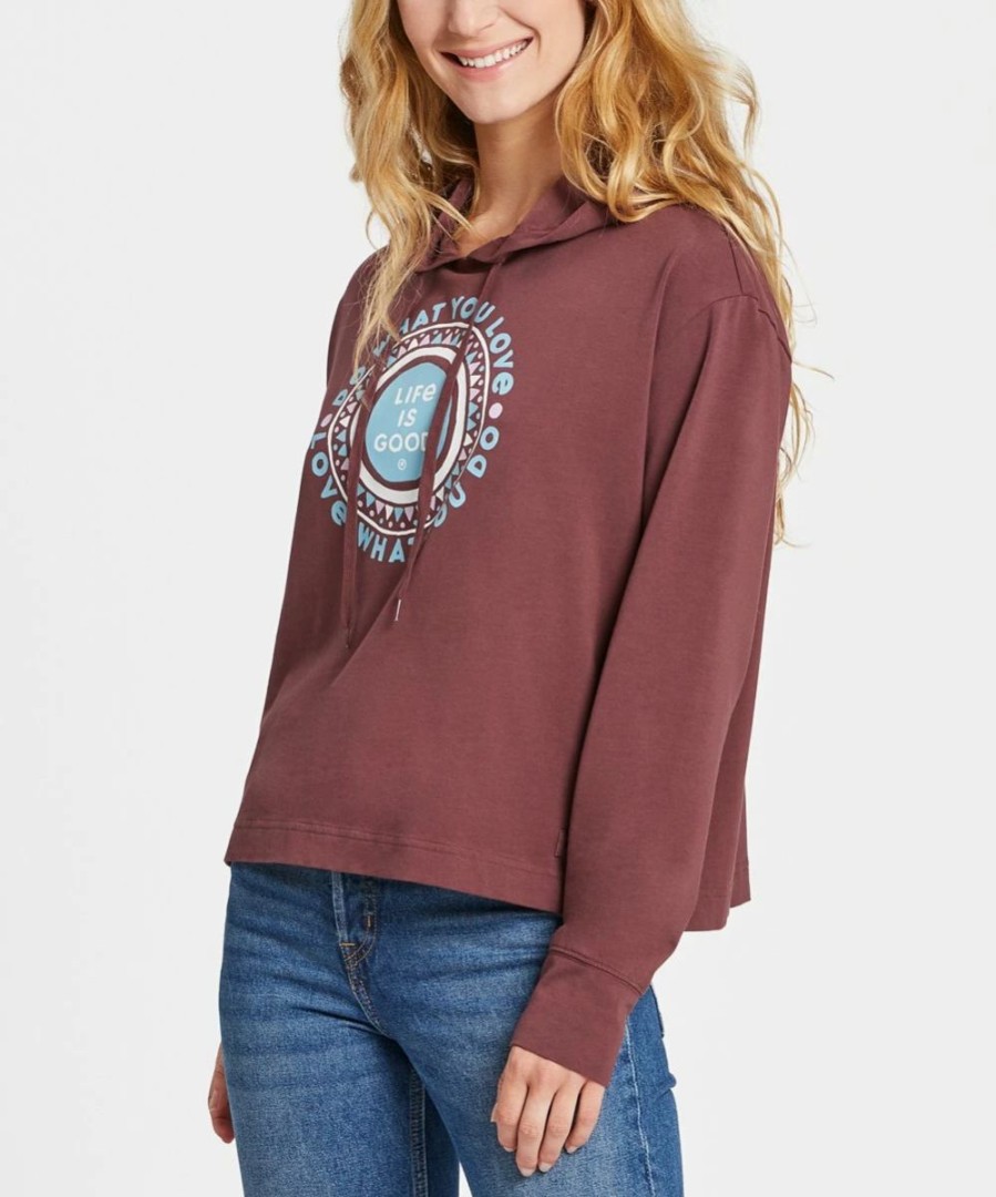 Hot * Flash Sale Life Is Good Mahogany Brown 'Do What You Love' Hoodie Women & Plus