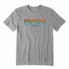 Best * Outlet Life Is Good Heather Gray 'On The Fly' Crusher Crewneck Tee Men