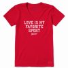 Hot * Best Deal Life Is Good Positive Red 'Love Is My Favorite' Crusher Crewneck Tee Women