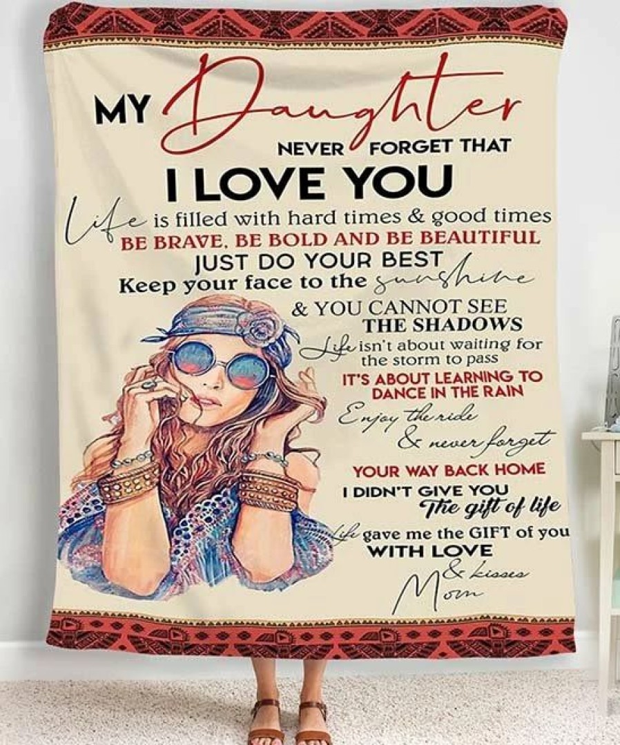 Online * Best Sale Towelette Tan 'Never Forget That I Love You' Letter Throw