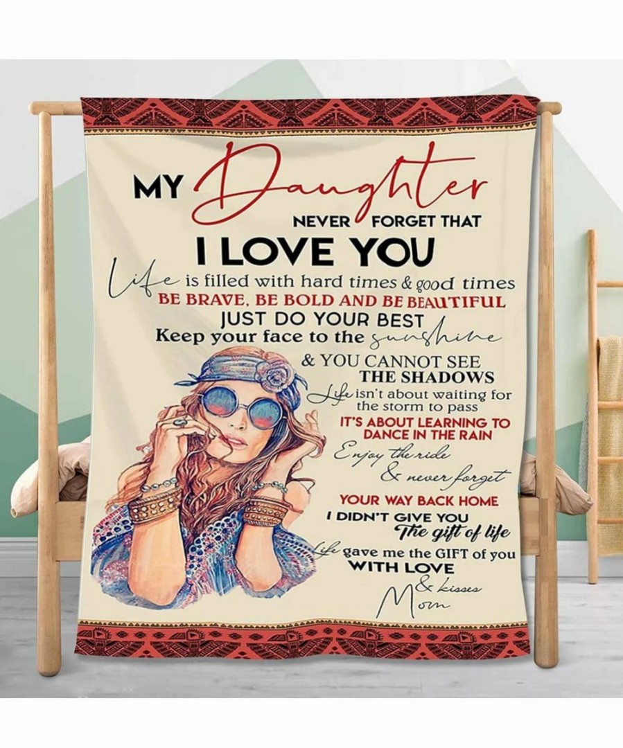 Online * Best Sale Towelette Tan 'Never Forget That I Love You' Letter Throw