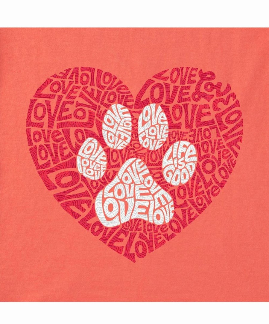 Best * Promo Life Is Good Mango Orange 'Love' Animal Heart Crusher-Lite Crewneck Tee Women