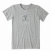 Clearance * Brand New Life Is Good Heather Gray Jackie 'Come Fly With Me' Crusher Tee Women & Plus