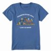 Hot * Best Sale Life Is Good Vintage Blue 'Thanksgiving' Crusher Crewneck Tee Plus