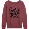 Best * Buy Instant Message Women'S Heather Maroon 'God Is Good All The Time' Pullover Plus