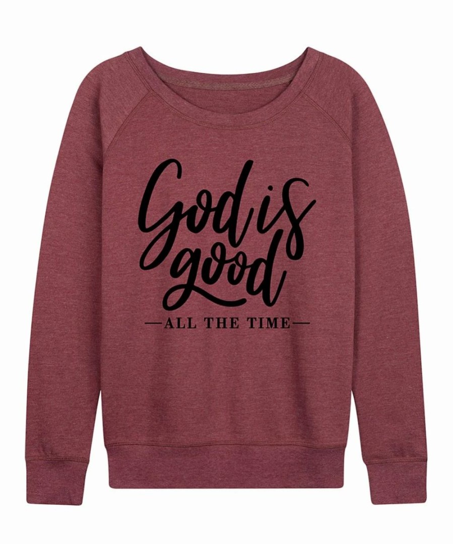 Best * Buy Instant Message Women'S Heather Maroon 'God Is Good All The Time' Pullover Plus