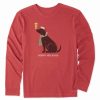 Clearance * Cheapest Life Is Good Faded Red 'Hoppy Holidays' Crusher Long-Sleeve Tee Men