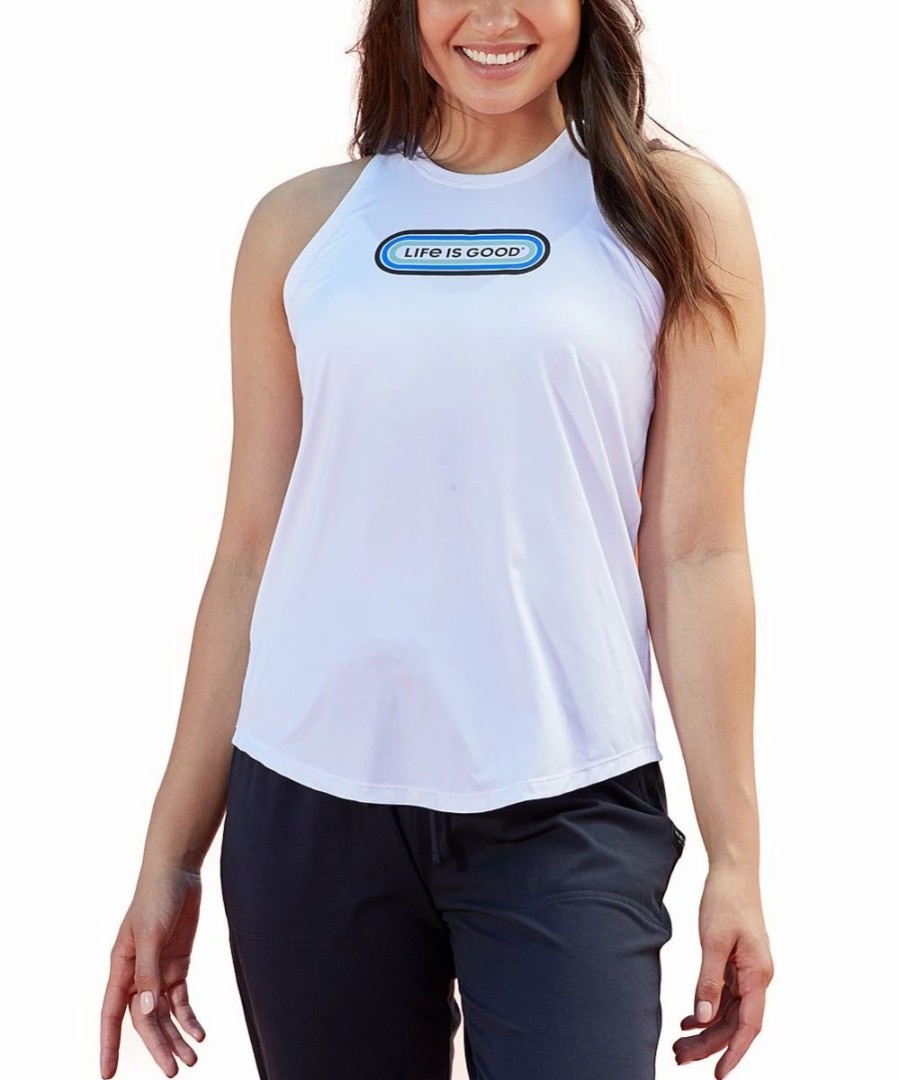 New * Outlet Life Is Good Cloud White Lig Pill Active Tank Women