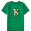 Clearance * Budget Life Is Good Kelly Green 'What'S Poppin?' Crusher Crewneck Tee Boys