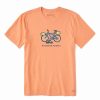 Hot * Discount Life Is Good Canyon Orange 'Diversified Portfolio' Crusher Crewneck Tee Men