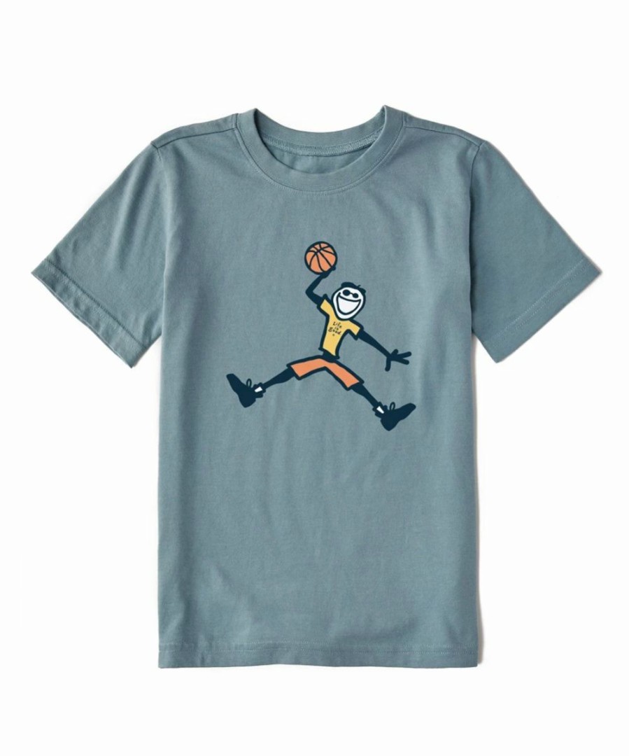 Clearance * Best Deal Life Is Good Smokey Blue Air Jake Tee Kids