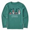 Hot * Discount Life Is Good Spruce Green 'Chillin' With My Gnomies' Crusher Long-Sleeve Top Kids